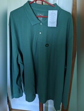 *NWT* L.L Bean Premium Double L Polo shirt Long sleeve Men's 3XL